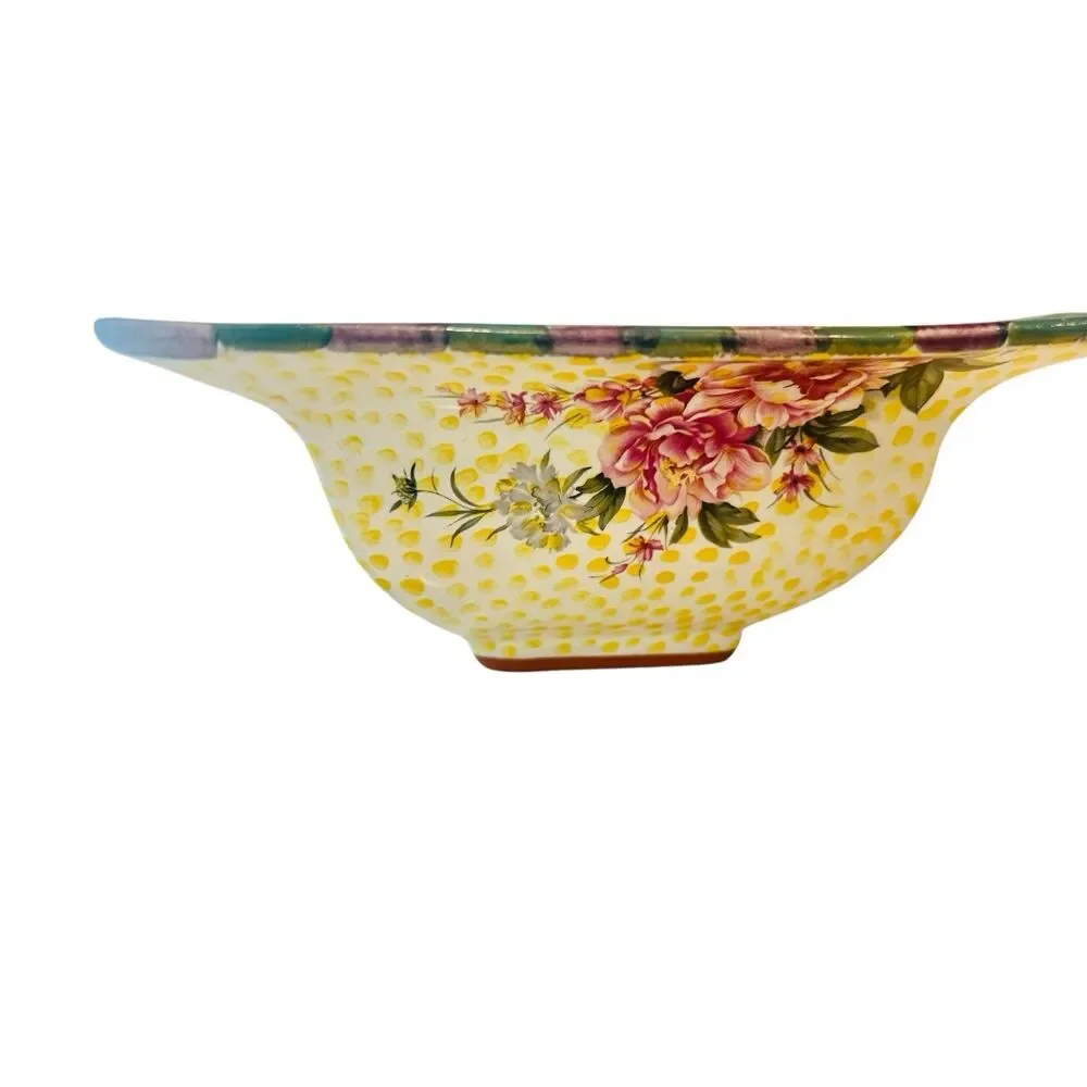 Vintage MacKenzie-Childs Kelp & Urchin Square Serving Bowl – 1995 Aurora 6”